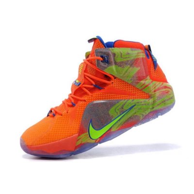 Nike Erkek Lebron 12 Turuncu / Kraliyet Mavisi Basketbol Ayakkabısı Türkiye - KZVIYRS2